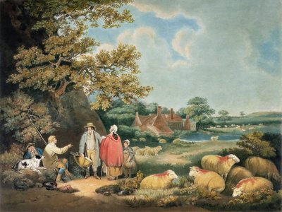 De Herders, gegraveerd door William Ward, gepubliceerd door H. Morland, 1806 door George Morland