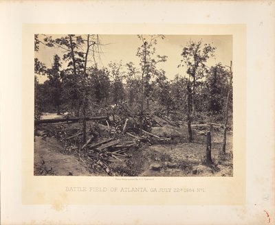 Slagveld van Atlanta, Georgia, 22 juli 1864, nr. 1 door George N. Barnard