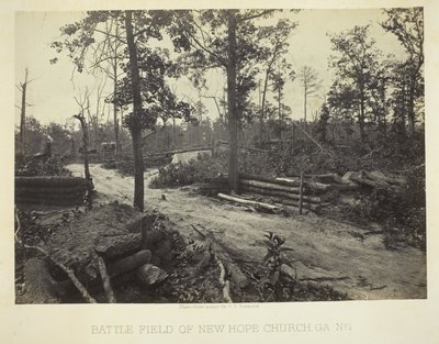 Slagveld van New Hope Church, GA, nr. 1 door George N. Barnard