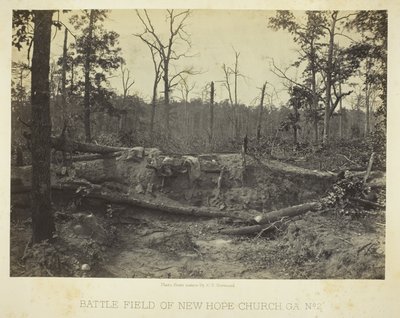 Slagveld van New Hope Church, GA, nr. 2 door George N. Barnard