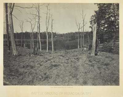 Slagveld van Resacca, GA, nr. 1 door George N. Barnard