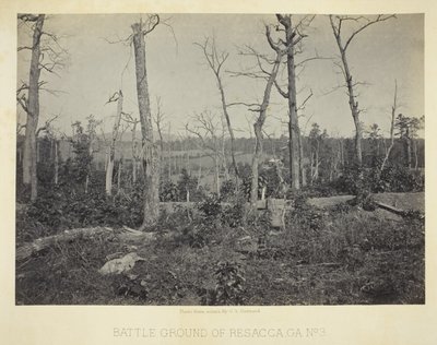 Slagveld van Resacca, GA, nr. 3 door George N. Barnard