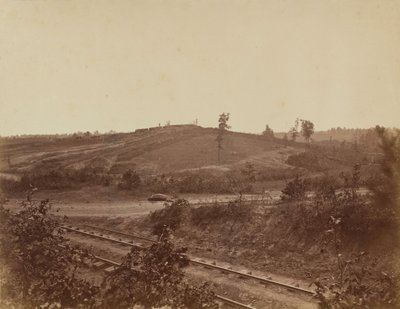 Slagveld in Atlanta,1864 (foto) door George N. Barnard