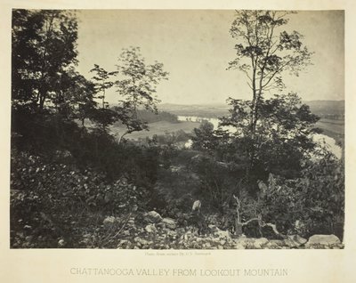 Chattanooga Valley vanaf Lookout Mountain, 1864-1866 door George N. Barnard