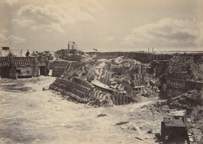 Binnenaanzicht van Fort Sumpter, 1860s door George N. Barnard