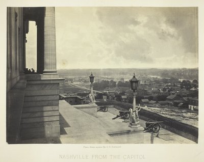 Nashville vanaf het Capitool door George N. Barnard