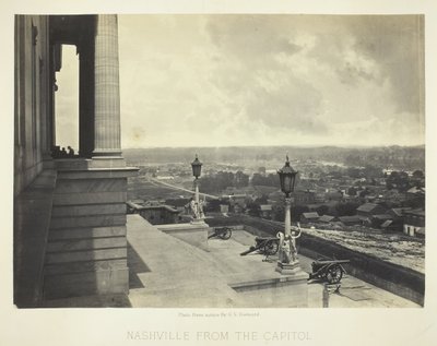 Nashville vanaf het Capitool door George N. Barnard