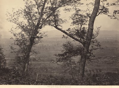 Orchard Knob vanaf Mission Ridge,1864-1866 (foto) door George N. Barnard