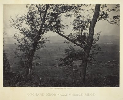 Orchard Knob vanaf Mission Ridge door George N. Barnard