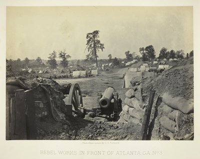 Rebellenwerken voor Atlanta, GA, Nr. 3, 1864 door George N. Barnard
