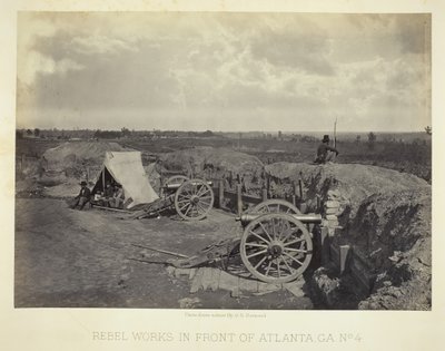 Rebellenwerken voor Atlanta, GA, nr. 4, 1864 door George N. Barnard