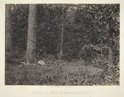 Scène van de Dood van Gen. McPherson door George N. Barnard