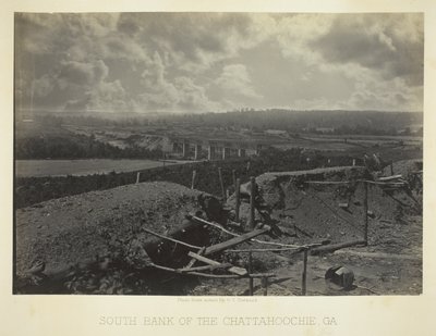 Zuidelijke oever van de Chattahoochie, Ga. door George N. Barnard