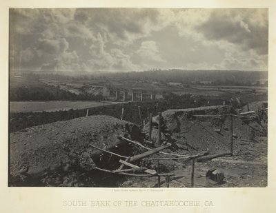 Zuidelijke oever van de Chattahoochie, Ga., 1866 door George N. Barnard