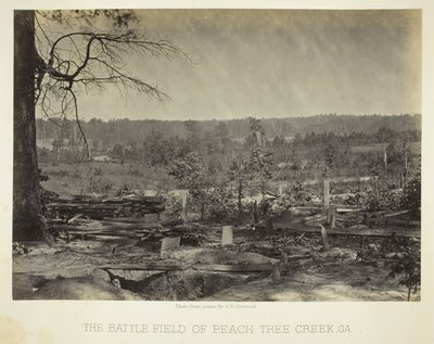 Het slagveld van Peach Tree Creek, Ga. door George N. Barnard