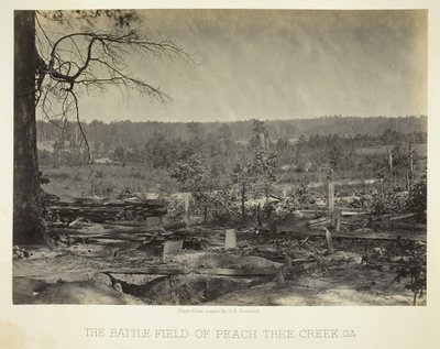 Het slagveld van Peach Tree Creek, Ga., 1864-66 door George N. Barnard