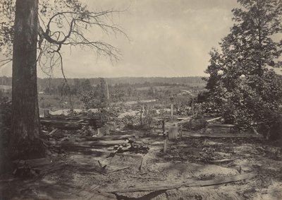 Het slagveld van Peach Tree Creek, Georgia, 1860s door George N. Barnard