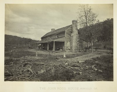 Het John Ross-huis, Ringold, GA door George N. Barnard