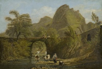 Dynas Rock en Brug door George Orleans Delamotte