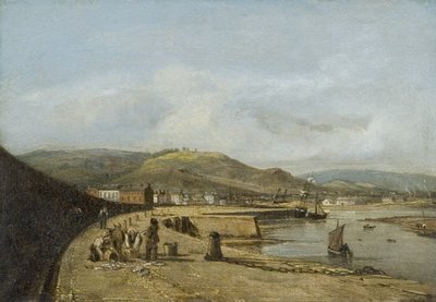 Swansea vanaf de West Pier door George Orleans Delamotte