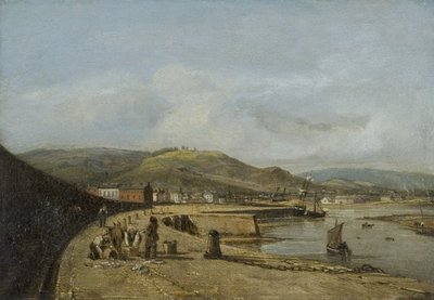Swansea vanaf de West Pier door George Orleans Delamotte