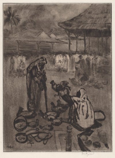 Kippenverkoper, Trinidad door George Overbury
