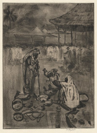 Kippenverkoper, Trinidad door George Overbury Hart