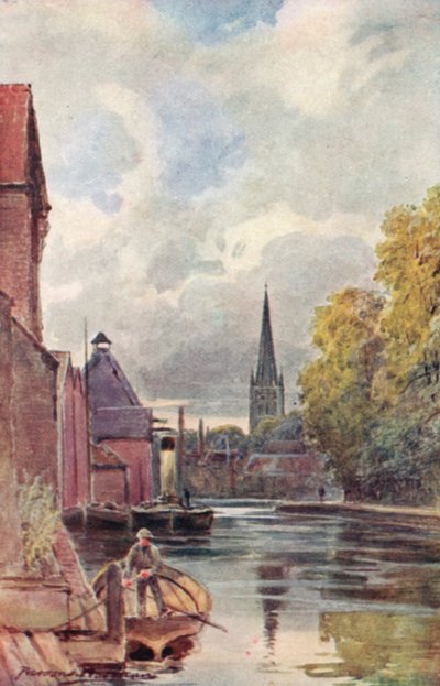 De Kathedraal vanaf King Street Ferry door George Parsons Norman