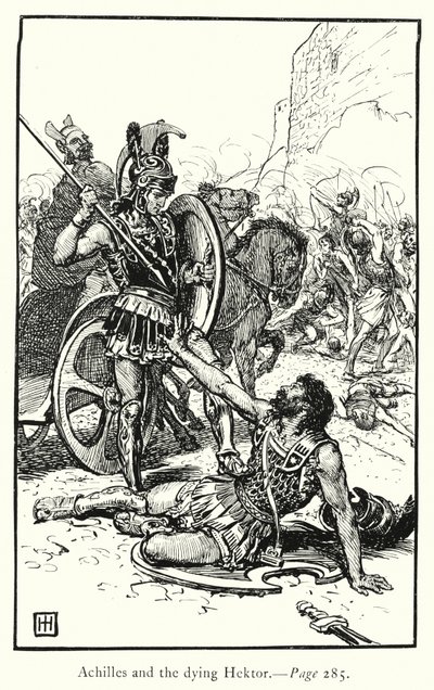 De Ilias: Achilles en de stervende Hektor door George Percy Jacomb Hood