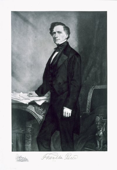 Franklin Pierce, 14e president van de Verenigde Staten van Amerika, pub. 1901 (fotogravure) door George Peter Alexander Healy
