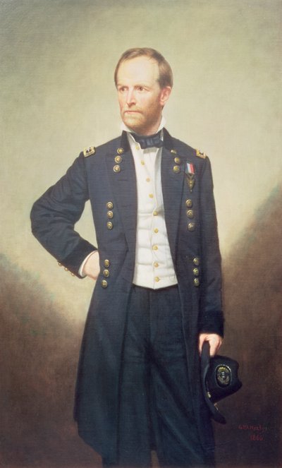 Generaal William Sherman (1820-91) 1866 door George Peter Alexander Healy