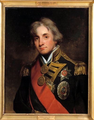 Portret van Horatio Viscount Nelson Hertog van Bronte (1758-1805) Viceadmiraal door George Peter Alexander Healy