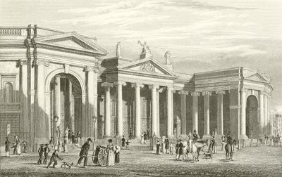 Bank of Ireland, Dublin, Zuidportiek door George Petrie