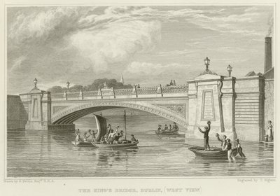 De Koningsbrug in Dublin door George Petrie