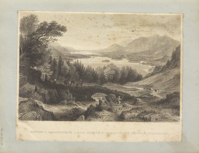 Derwent & Bassenthwaite Meren, - Keswick & Skiddaw in de Verte, Cumberland door George Pickering