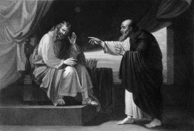 En Nathan zei tegen David, Jij bent de man, c1840 door George Presbury