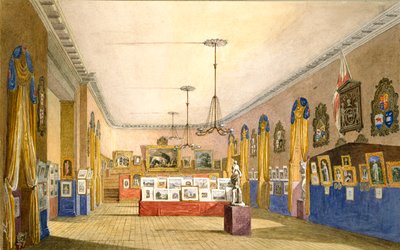 Een tentoonstelling in het oude stadhuis, Oxford, 1854 door George Pyne