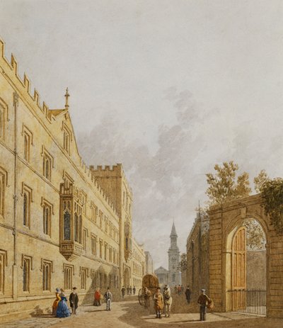 Exeter College, Oxford, 1848 door George Pyne
