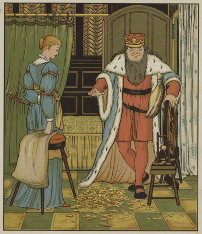 Illustratie voor Repelsteeltje door de Gebroeders Grimm door George R. Halkett