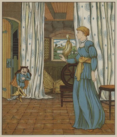 Illustratie voor Repelsteeltje door de Gebroeders Grimm door George R. Halkett