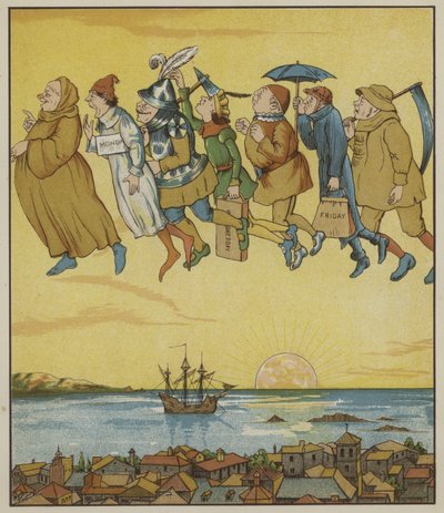 Illustratie voor Repelsteeltje door de Gebroeders Grimm door George R. Halkett