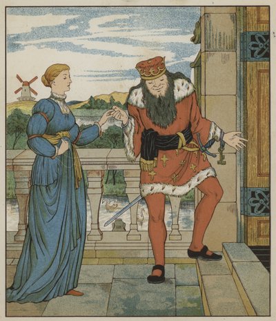 Illustratie voor Repelsteeltje door de Gebroeders Grimm door George R. Halkett