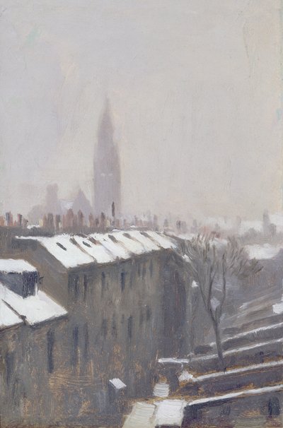 Duke Street onder Sneeuw, Edinburgh door George Reid