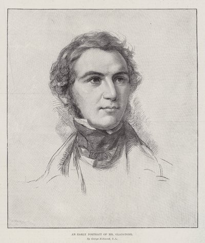 Een Vroeg Portret van Mr Gladstone door George Richmond