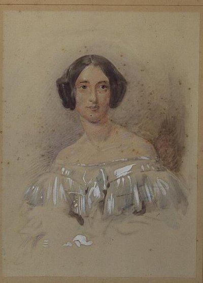 Portret van Fanny (Frances) Cartwright door George Richmond