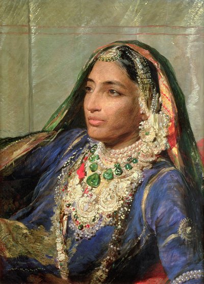 Portret van Rani Jindan Singh, In Een Indiase Sari door George Richmond
