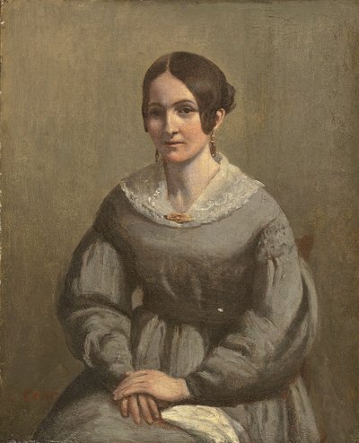 Portret van een jonge vrouw door George Richmond