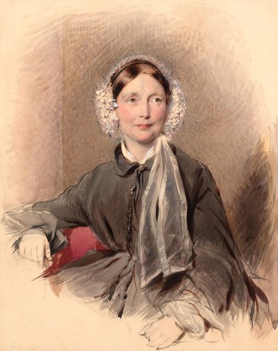 Portret van een onbekende vrouw door George Richmond