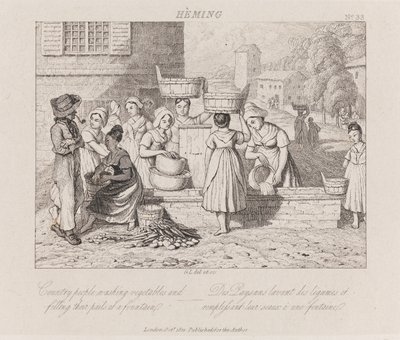 Groenten Wassen, Heming, c.1821 door George Robert Lewis