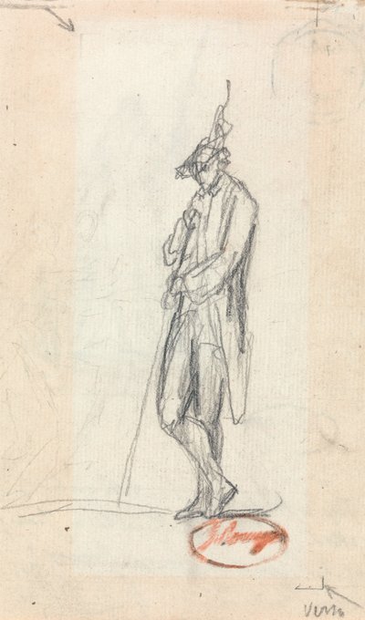 Een staande mannelijke figuur door George Romney